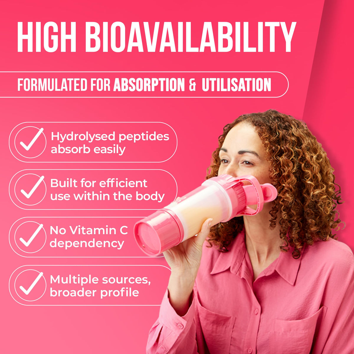 So Body Co SoBodyCo Premium Collagen Supplements for Women, 6 Blended Powders, Peptigen, Collagen Peptides, Hydrolysate Powder, 60 Days Supply, Peptigen