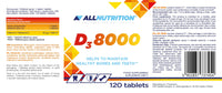 ALLNUTRITION D3 8000 Vitamin D Complex - Vitamin D Tablets – Vegetarian Supplements – Vitamins for Women & Men – Immune System Booster – Vitamin D and Calcium – 120 Tabs