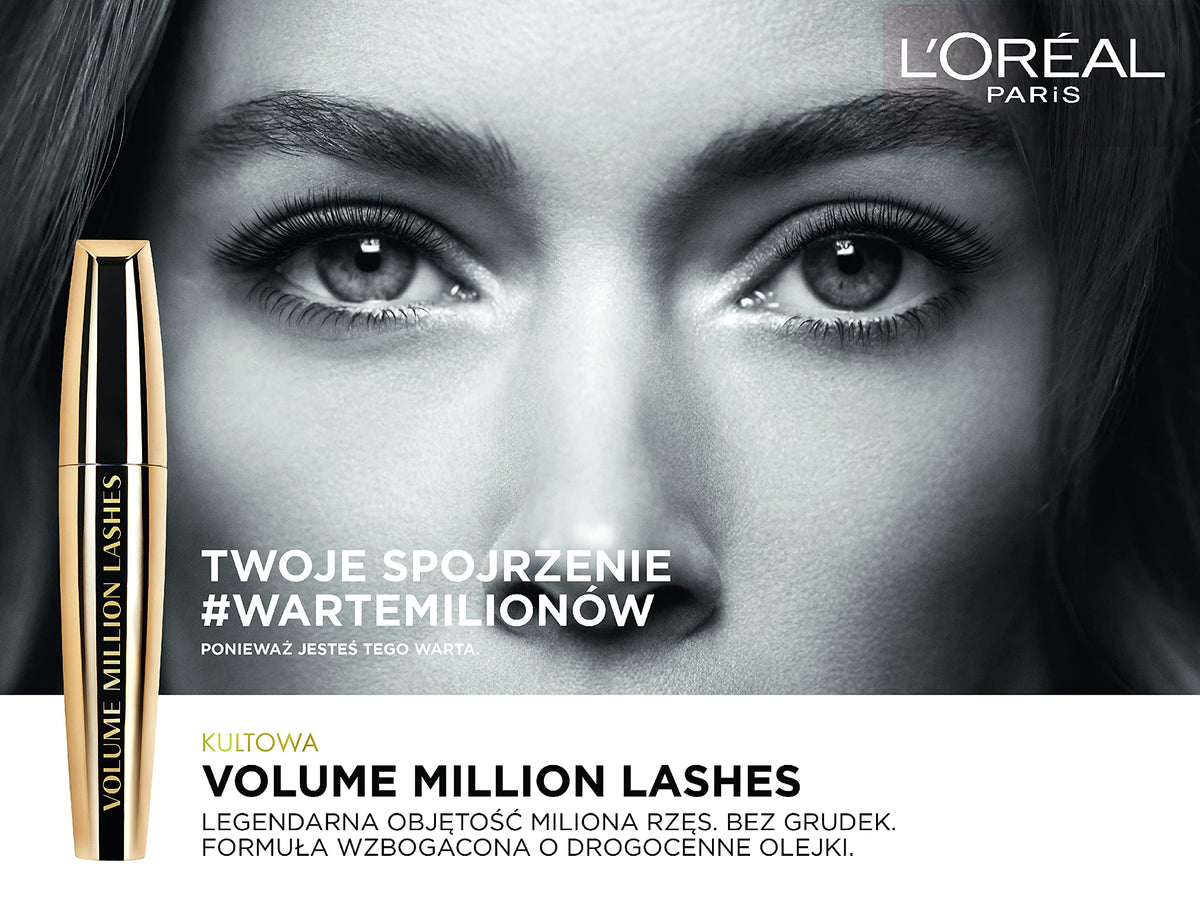 L'Oreal Paris L'Oreal Volume Million Lashes So Couture Mascara, Extra Black 9.5 ml