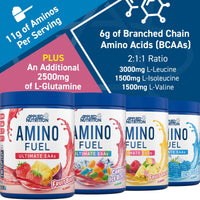 Applied Nutrition Amino Fuel - Amino Acids Supplement, EAA Essential Amino Acids Powder, Muscle Fuel & Recovery (390g - 30 Servings) (Fruit Burst) (New)