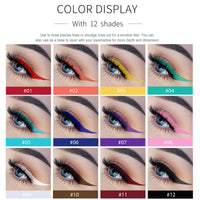 RenhuangFuxi Coloured Eyeliner, Royal-Blue Eyeliner, Waterproof Liquid Eyeliner All Day Long-Lasting Eye Liners, Highly-Pigmented Colourful Eyeliner for Eye Makeup, Black, White(Only Royal-Blue)