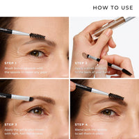 WUNDERBROW Eyebrow Gel, Waterproof, Smudgeproof, Lasts for Days, Shade: Deep Black/Brown, Vegan and Cruelty-Free
