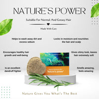Vilana Natural Beauty Nature’s Power Natural Shampoo Bar 70g by Vilana | Vegan Shampoo Bar – Removes Dirt, Helps Fight Dandruff, Strengthens Hair Roots | Sulphate Free Hair Shampoo Bar, Suitable for Normal and Greasy Hair