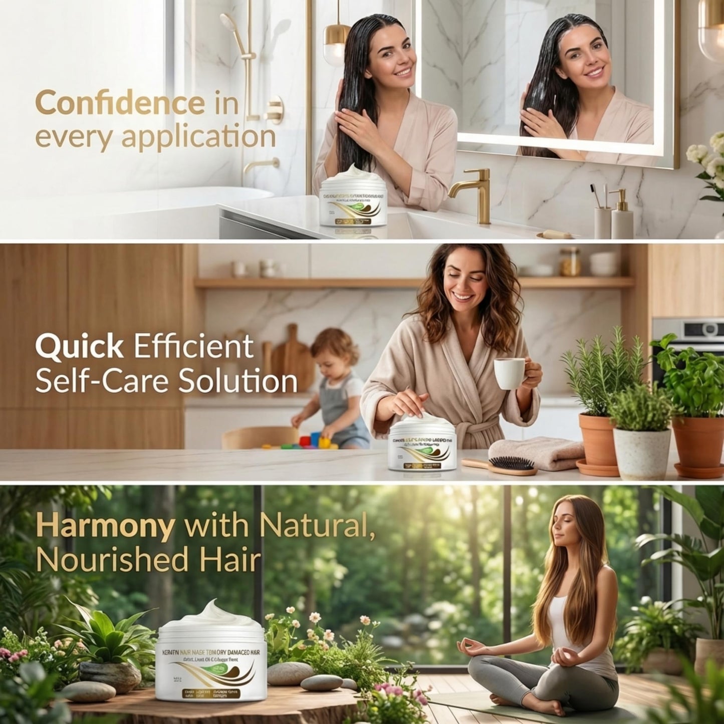 VITAMINS hair cosmetics VITAMINS Hair Cosmetics Keratin Hair Mask for Damaged Hair - Protein Keratin Treatment Deep Conditioner for Dry Locks - Collagen Biotin & Castor Oil Repair Dryness & Enhance Shine - 250 ML