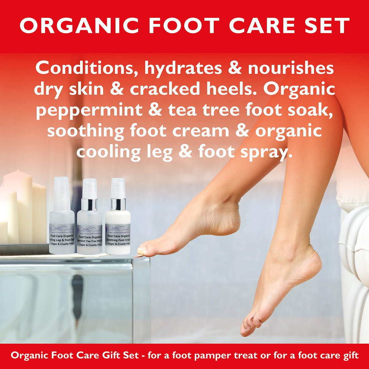 Althea Tomlin foot care kit organic, foot care gift set for women, foot care pamper kit, foot care products vegan, foot care hard skin, foot care set, foot soak organic, foot spray organic, foot cream vegan