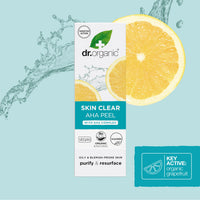 Dr. Organic Dr Organic - Skin Clear AHA Peel with Fruit Acids - Women's & Men's Skincare - Oil & Blemish Control, Pore Reducing & Clearer Skin - Vegan, Cruelty, Paraben & SLS Free - 30ml - 1 Pack