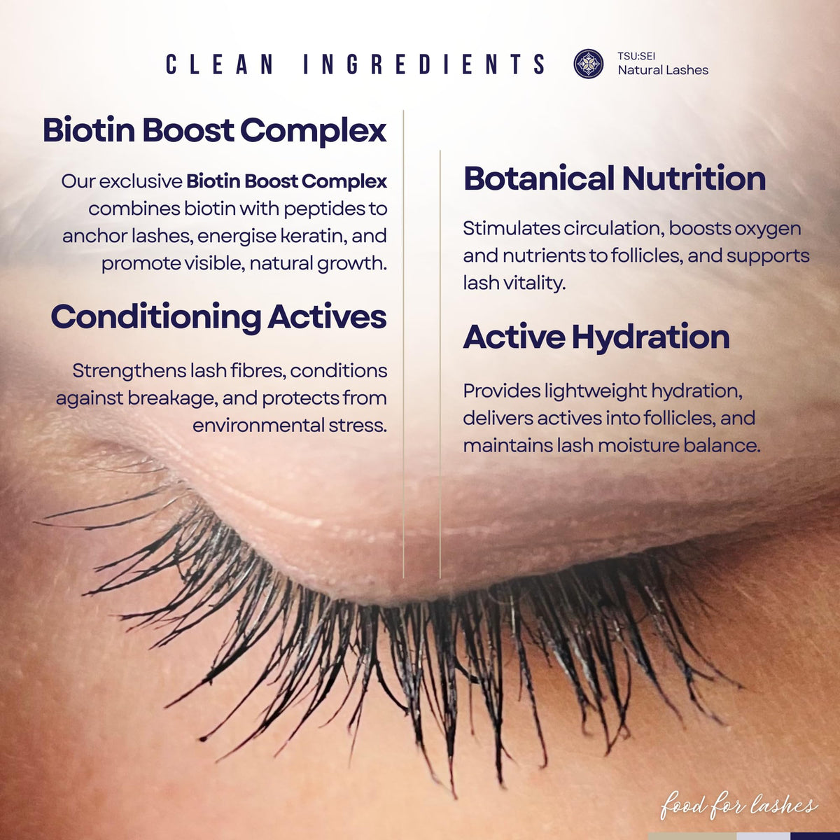 TSU:SEI Health and Beauty TSU:SEI Natural Lashes Eyelash Growth Serum for Longer, Fuller, Thicker Lashes | XL 6ml – 6 Months Supply | Lash Serum with Biotin & Peptides for Growth and Thickness | Prostaglandin-Free Lash Serum