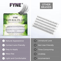 FYNE Natural Eyelash Extensions (Pack of 4, 8mm - Short)