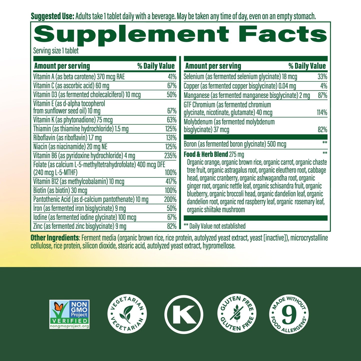 MegaFood Womens Multivitamin One Daily - Multivitamin for Women - Vitamin C, Vitamin D, Iron & B Vitamins - Bone, Energy Metabolism & Immune Support - Vegetarian, GlutenFree - 90 Tablets, 90 Servings