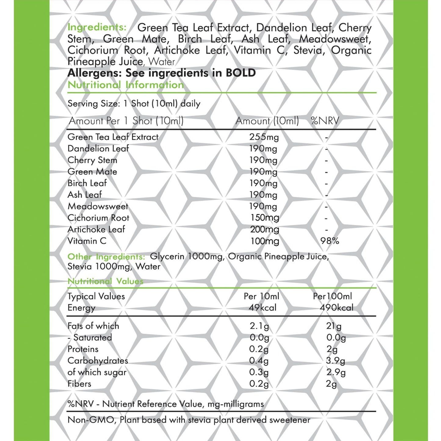 Pro Detox Liver Support - 20-Day Herbal Cleanse with Artichoke, Dandelion, Cichorium & Green Tea - Natural Detox Supplement for Bloating Relief & Liver Health, 20 Shots