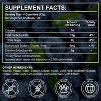 XAYGHE Creatine Gummies - Max 5000mg Creatine Monohydrate Gummies for Men and Women, 120 Chewable Vegan Gummies, Blueberry Flavour- 2 Months Supply, Suger Free