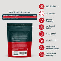 Nutrition Geeks Iron Tablets High Strength 14mg - 365 Tablets, 12 Months Supply - Vegan Iron Supplements for Women and Men - Ferrous Fumarate, Reduces Tiredness and Fatigue - UK Made Vitamin