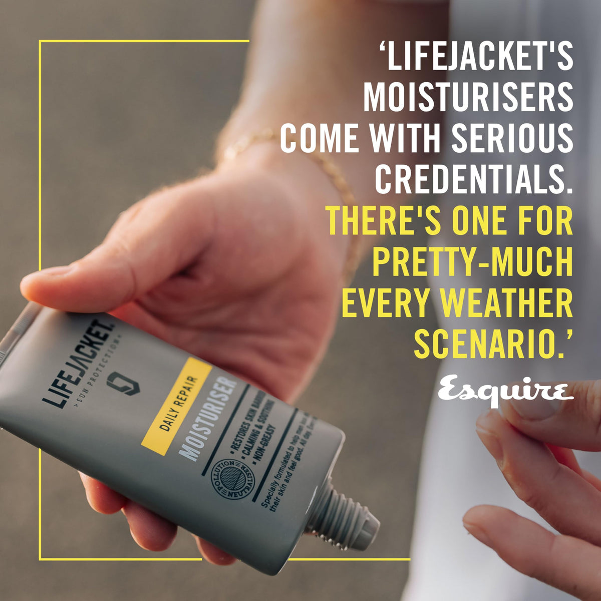LIFEJACKET LifeJacket Daily Repair Moisturiser - Overnight Hydration Face Cream, Anti-Ageing, Anti Wrinkle, Light, Non-greasy, Cruelty free, Clinically Approved for Sensitive and Dry Skin (100ml (Pack of 1))