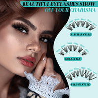 AMZGIRL LASH Lash Extension Kit 320Pcs,DIY Individual Lashes Clusters Kit,Lash Bond And Seal,Lash Remover For Eyelashes Extensions,Lash Applicator Tool For False Eyelash Cluster Kit At Home(30D,D-Mix9-16mm Kit)