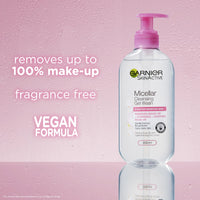 Garnier Micellar Gel Face Wash For Sensitive Skin 200ml, Gentle Face Cleanser & Makeup Remover, Recognised By The British Skin Foundation, Rinse-Off, Non-Drying & Fragrance Free Formula