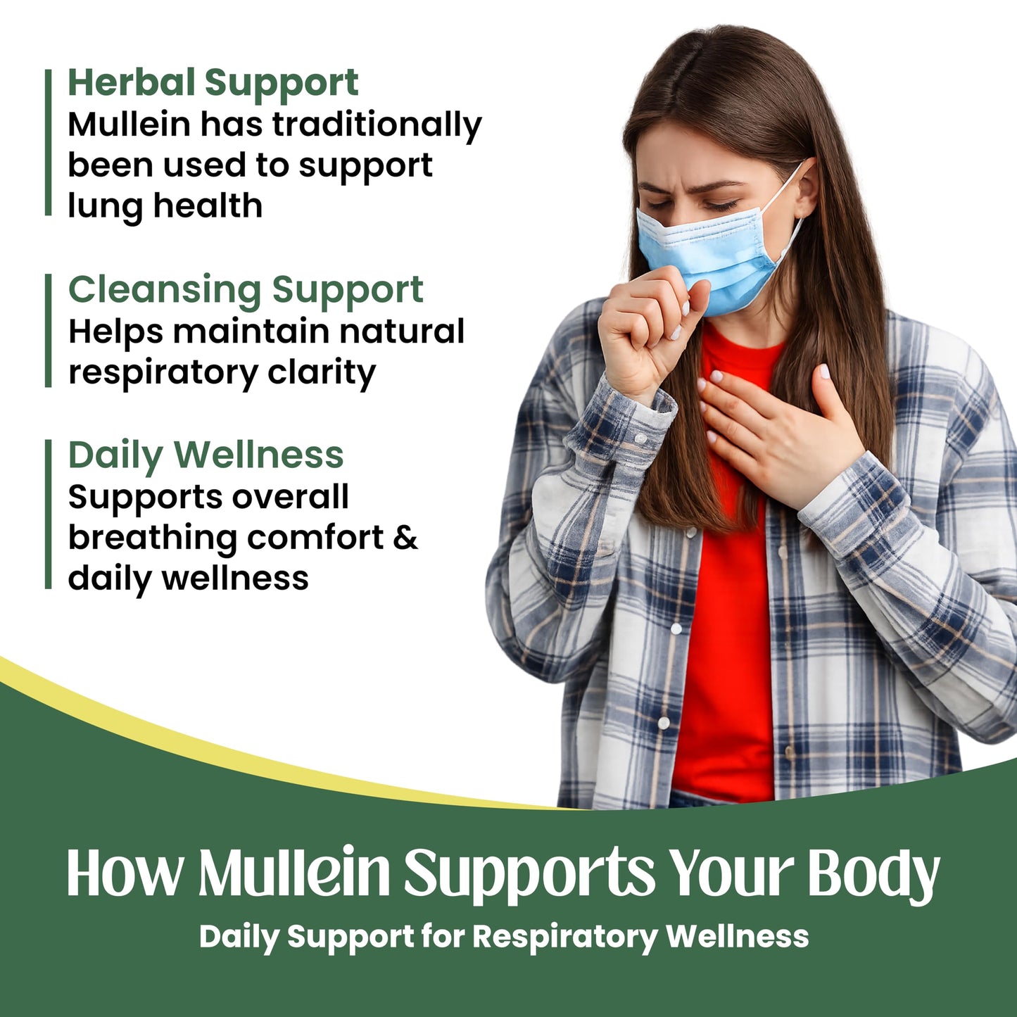 NEO-NUTRITION Mullein Leaf Extract for Lungs | High Strength 5000mg Mullein 10:1 Extract, Lung Support & Respiratory Health | Detoxification Aid & Cleansing Support Supplement - 60 Capsules