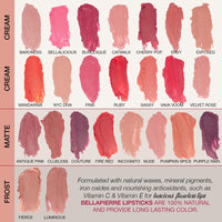 bellapierre Mineral Lipstick | Richly Pigmented 100% Natural Formula | Non-Toxic & Paraben Free | Long Lasting Color – Envy