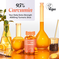 novomins Turmeric Gummies 4000mg | Curcumin & Black Pepper | Novomins