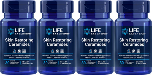 Life Extension Skin Restoring Ceramides, 30 ct (Pack of 4)