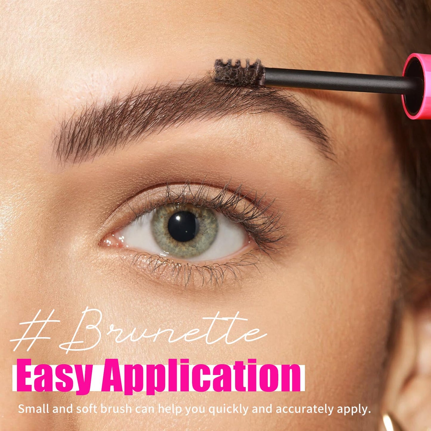 bayfree Thickening Eyebrow, Waterproof Tinted Brow Glue Eyebrow Gel, Wearable Eyebrow Glue for 16h, Brunette