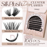 LASHVIEW DIY Lash Extension Kit, 9-16mm Mix D Curl Cluster Eyelash Extension Kit Cluster Lashes with Lash Bond and Seal, Lash Glue Remover and Lash Applicator W50