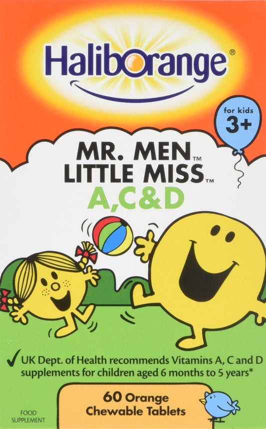 Haliborange Vitamins A C & D, 60 Orange Chewable Tablets