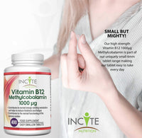 Vitamin B12 1000mcg | Methylcobalamin 400 Easy Swallow Vegan Tablets (12+ Month’s Supply) | High Strength Quality Vitamin B12 | Suitable for Vegetarian (Vitamin B12)
