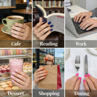 KQueenest Pastel Baby Pink Press on Nails Short Square, Short False Nails, Glossy Small Solid Light Pink Fake Nails Set, Natural Fit, Reusable Gel Stick on Nail for Women Decoration 24 Pcs