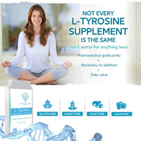swiss bioenergetics L-Tyrosine 500mg 120 Capsules - Pure Amino Acid with No Fillers or Binders or Flow Agents – an Amino Acid Nutritional Supplement Suitable for Vegetarians - UK Made