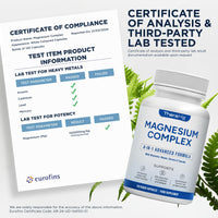 TheraMg Magnesium Glycinate 4-in-1 Complex - Citrate, Malate & Taurate for Sleep, Tiredness, Muscles & Nervous System - 300mg Elemental Magnesium - High Strength, Chelated, Vegan - 120 Capsules - Made in UK