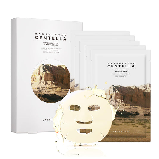 SKIN1004 Madagascar Centella Watergel Sheet Ampoule Mask 25ml 5Pack, K-Beauty