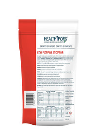 Healthipops Vitamin & Mineral Lollipops Ear Popper Stopper Suitable for Ages 4+ with Added Soothing Botanicals, Chamomile, Peppermint Leaf and Marshmallow Root, Strawberry Flavour 8 Lollipops