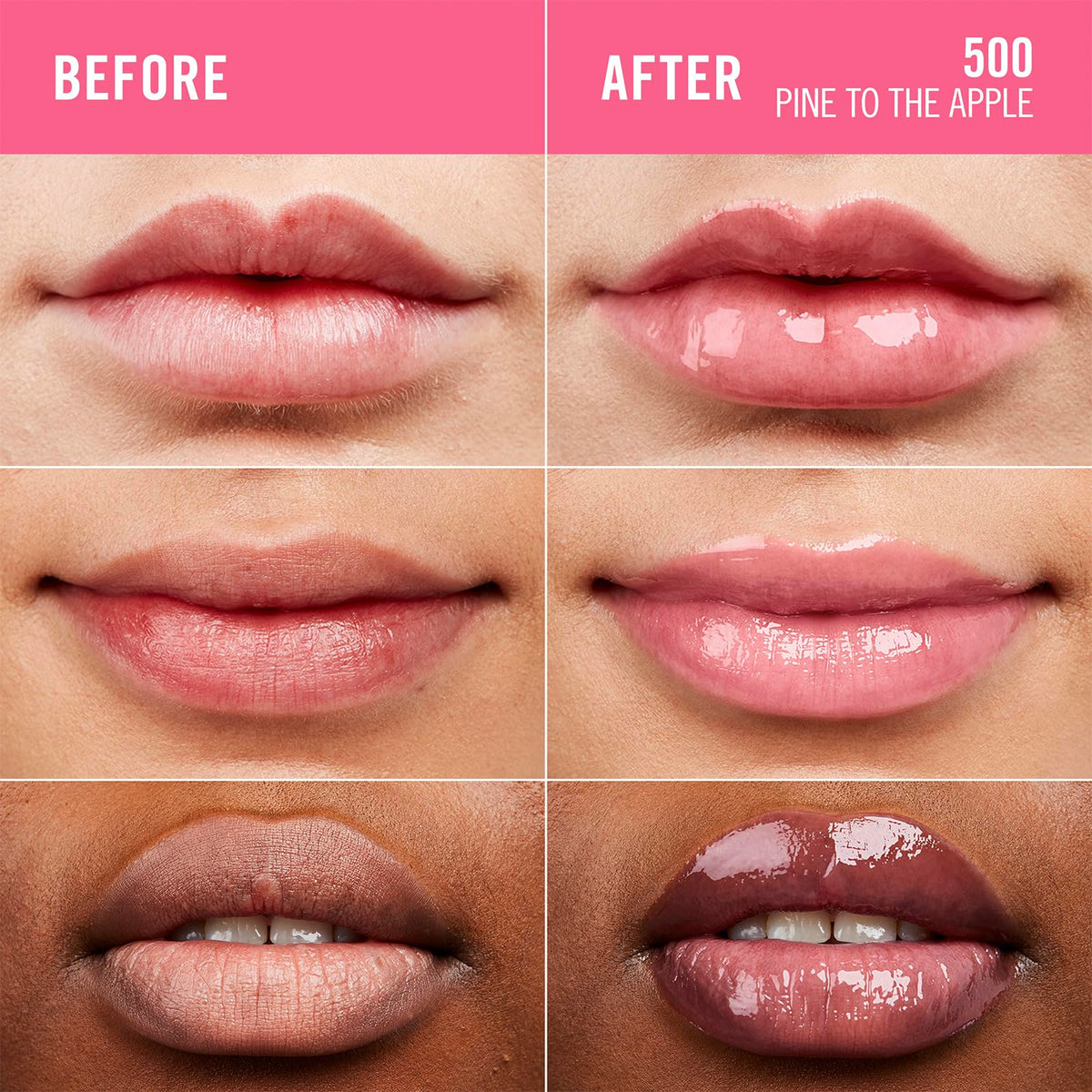 Rimmel Thrillseeker Glassy Gloss 500 Pine to the Apple, Hydrating Shine, Hyaluronic Acid, Anti-Oxidant Complex, Non-Sticky, Big Applicator, Healthy-Looking Lips, Delicious Scent, Vegan, Cruelty Free
