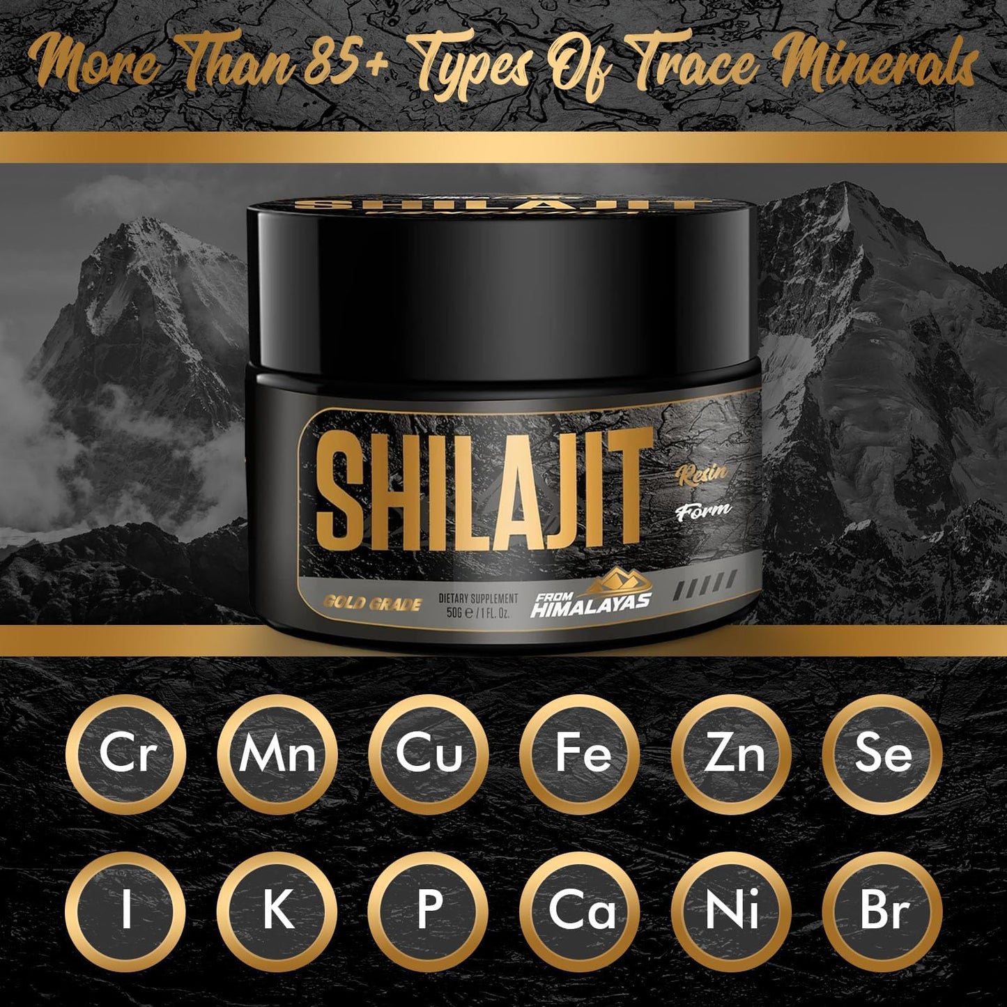 Ymoneyrat Himalayan Pure Natural Shilajit Resin 50g - Original Himalayan Shilajit
