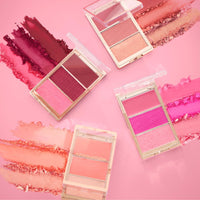 Revolution Beauty London Revolution, Blush Icon Palette, Cream & Pressed Powder Blusher, Highly Pigmented, Face Palette, Vegan & Cruelty-Free, 3 Shades, Hot Pink Flag