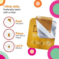 OQO Diso Collagen Supplements for Women & Men with Biotin (1000mcg), Tin of 30 Oral Dissolvable Strips for Fast Absorption Skin Care, Joint Support, Vegan, Sugar-Free, Gluten-Free (Mixed Berry)