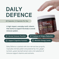 Dr Sosnowski's Dr. Sosnowski's Daily Defence Immunity Supplements | Essential Daily Multi-Vitamin with Bee Propolis, Pollen & Royal Jelly, Vegetable Capsules, 60ct