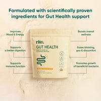 Rite Gut Health Prebiotic Powder, High Fibre, Soluble Fibre Powder, Digestive Health, Vegan, Peach Flavour (30 Servings, 1 Month)