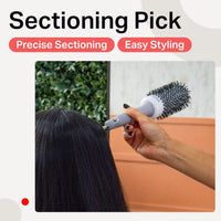 Olivia Garden Expert Blowout Shine – White & Grey - 80 - Ceramic Coated Round Brush for Smooth Blowout, Frizz-Free Hair & Radiant Shine