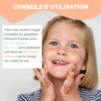 OUATE - Mes Soins à Bisous - Coffret Découverte Soin Visage pour Enfant (Mixte) - 4-6 Ans - 1 Soin Hydratant 30 ml + 1 Nettoyant Visage 150 ml - Formules Vegan - Made in France *#