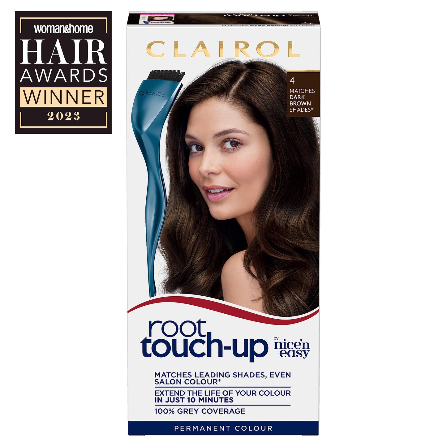 Clairol Root Touch-Up Permanent Hair Dye, 4 Dark Brown
