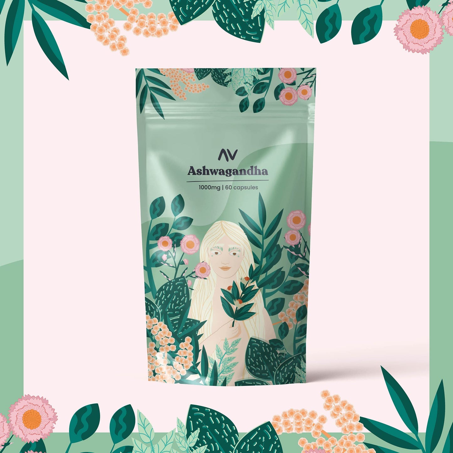 Our Remedy Ashwagandha Capsules for Women 1000mg with Black Pepper for Fast & Effective Absorption — Made by Women, for Women! Natural, Vegan & Plastic Free — 60 One-a-Day Tablets