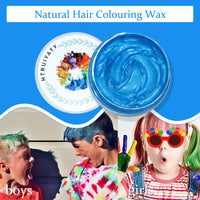 HTRUIYATY Temporary Blue Hair Colour Wax Natural Washable Instant Hair Color Pomades Mud for Kids Adult Cosplay Halloween Party