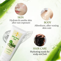 100% Natural Aloe Vera Gel for Face, Body & Hair – 100g Cold Pressed – Soothing, Hydrating & Repairing – Relieves Dry Skin, Sunburn, Blemishes & Itchiness – For All Skin Types