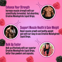 Supa-Supps Creatine Monohydrate Liquid Drops - 60ML | Potent Creatine for Muscle Growth | Easy-to-Use Berry Blast Flavour | Creatine Monohydrate Powder Alternative | Maximum Gym Performance | Enhanced Absorption