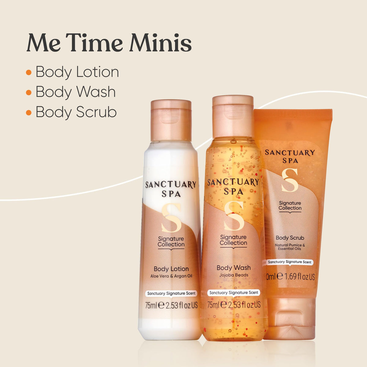 SANCTUARY Sanctuary Spa Me Time Minis 200 ml, Vegan Beauty gift, gifts For Women, gift For Her, Birthday gift