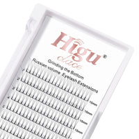 Higu clace Premade Fans Volume Eyelash Extensions 3D|4D|5D|6D 0.07/0.10mm Curl C/D 8mm~18mm 3D 0.10 D 15mm Short Stem Russian Premade Lash Extension Fans (3D 0.10 D 15mm)