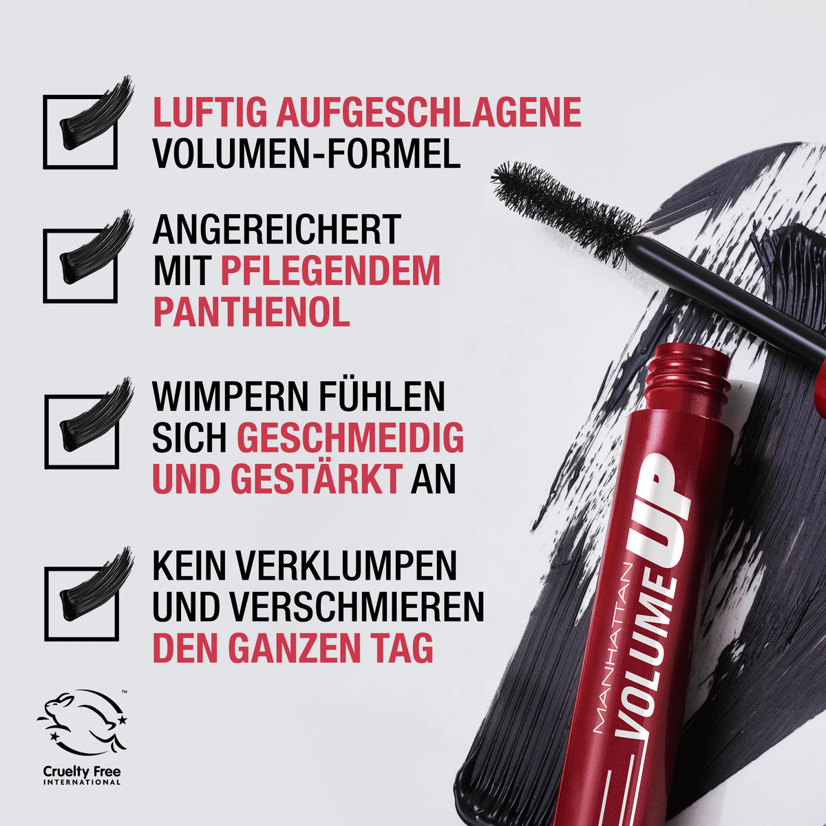 Manhattan Volume Up Mascara, Extreme Black, 8 ml Animal Cruelty Free