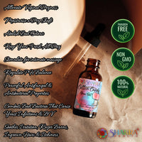 SH SHAKRA HEALTH Yoni Oil [Candy Floss] 30ml Body Massage Oil. Moisturise & Balance PH, Feminine Scent, Natural Hygeine & Fresh Smell *Organic Vegan*