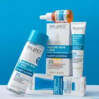 Balance Active Formula Salicylic Acid + Zinc Toner (200ml) - Exfoliates, Unclogs Pores, Prevents Blemishes & Blackheads, Minimises Pores for Clearer Complexion